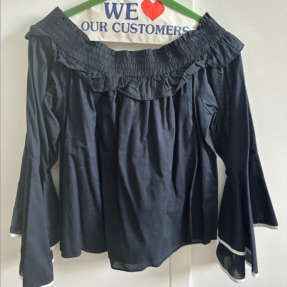 Misa Los Angeles Navy Blouse